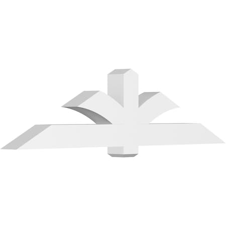 Ekena Millwork Redmond Architectural Grade PVC Gable Bracket, 84"W x 21"H x 6"D x 6"F, 6/12 Pitch GBP084X21X0606RED00